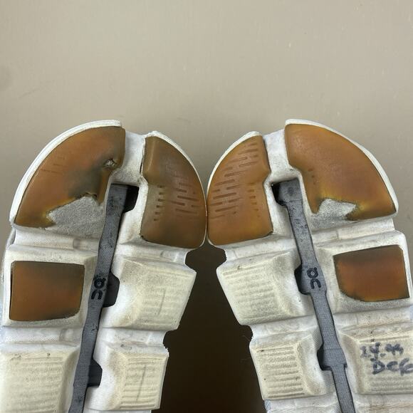 On Cloud Mens Triple White And Cream Size 12.5 Athletic Running Shoes 88.98533 - Picture 9 of 11